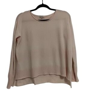 Cortland Park Sweater Womens Small Blush Pink 100% Cashmere Crewneck Pullover